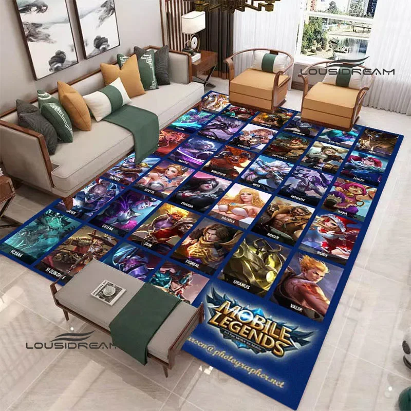 Mobile Legends bang bang Cartoon Print carpet Non -slip carpet carpets for living room area rug Door pad anime rug birthday gift