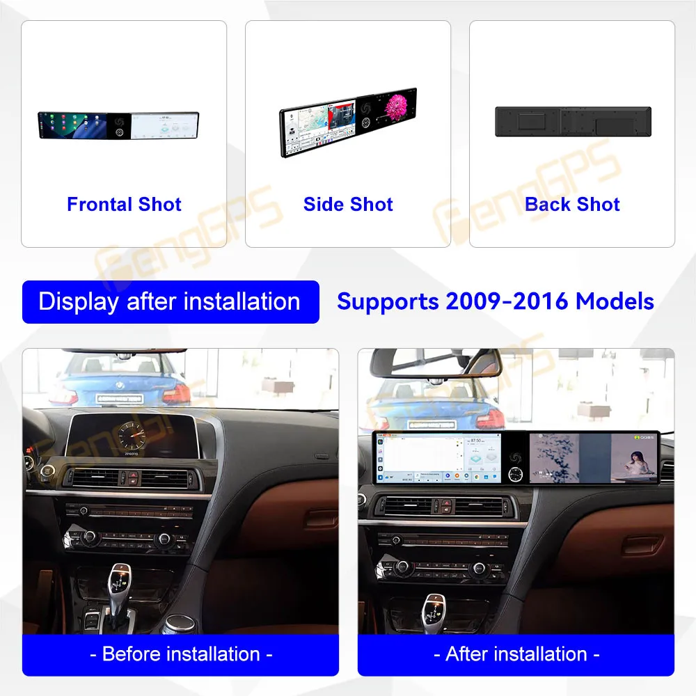 Dual Screen Android 13 CarPlay Car Radio For BMW 6 Series 2009-2016 CIC NBT Touch Screen Multimedia Player GPS Navigation DSP BT