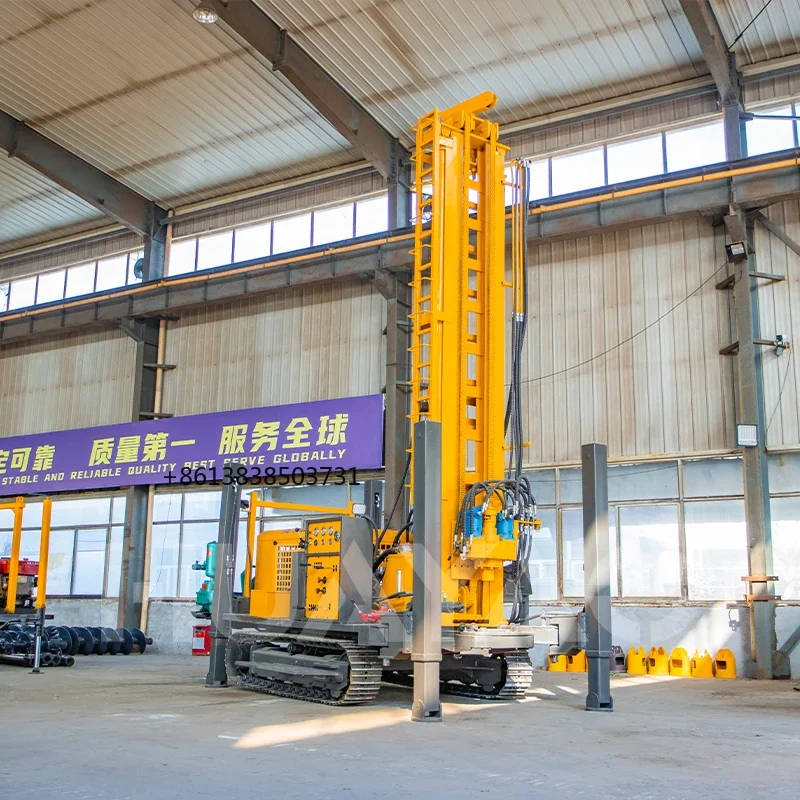 Pneumatic Dill Rig Crawler Diesel Engine Water Well Drilling Machine Borehole Rig Mine Drilling Rig Factory Price Hot Sale Chile