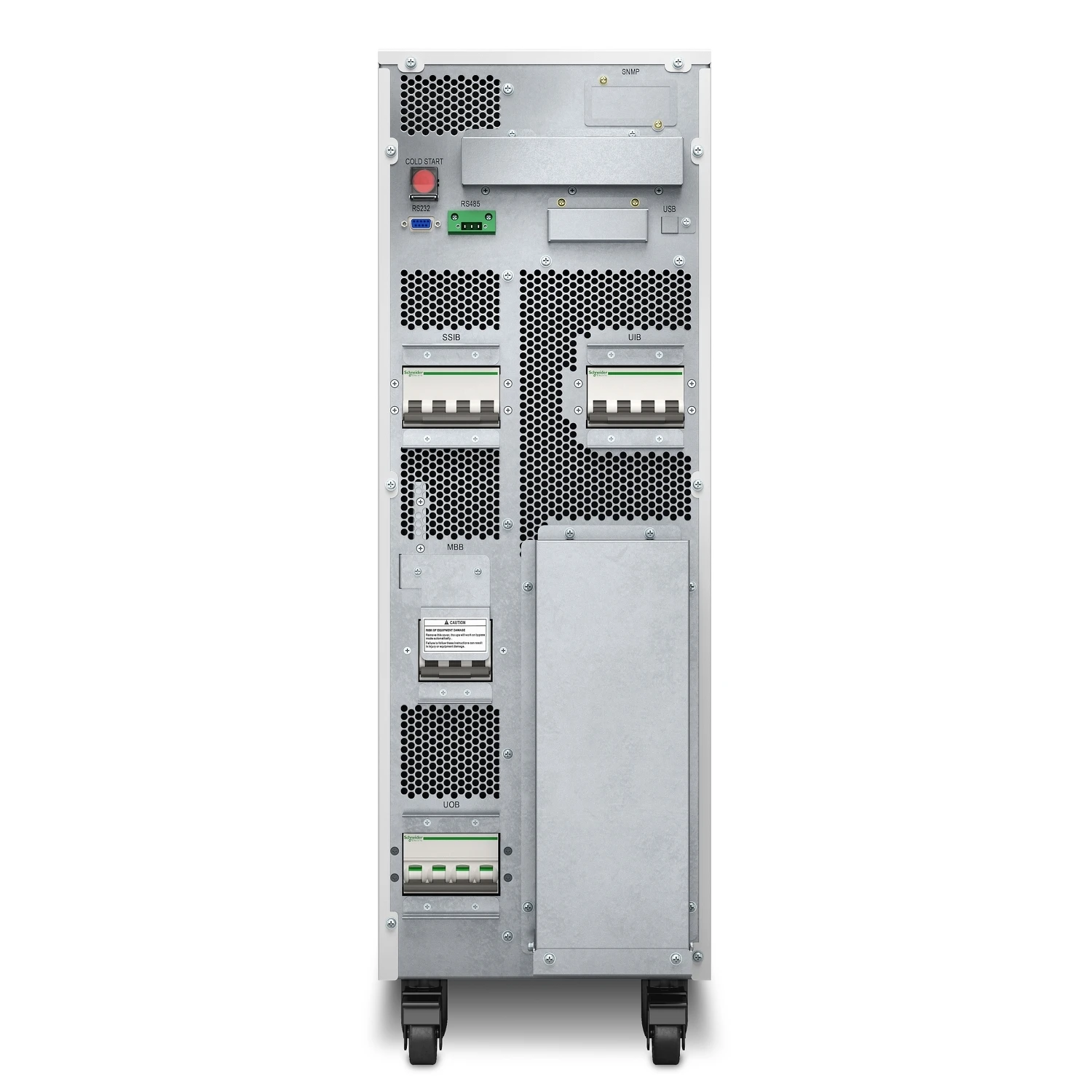 Sistema de Alimentación Ininterrumpida (SAI) APC E3SUPS30KH de 30KW, UPS APC de 30KVA en Línea, Trifásico, con Sistema de Batería Externa para Uso Industrial, 400V
