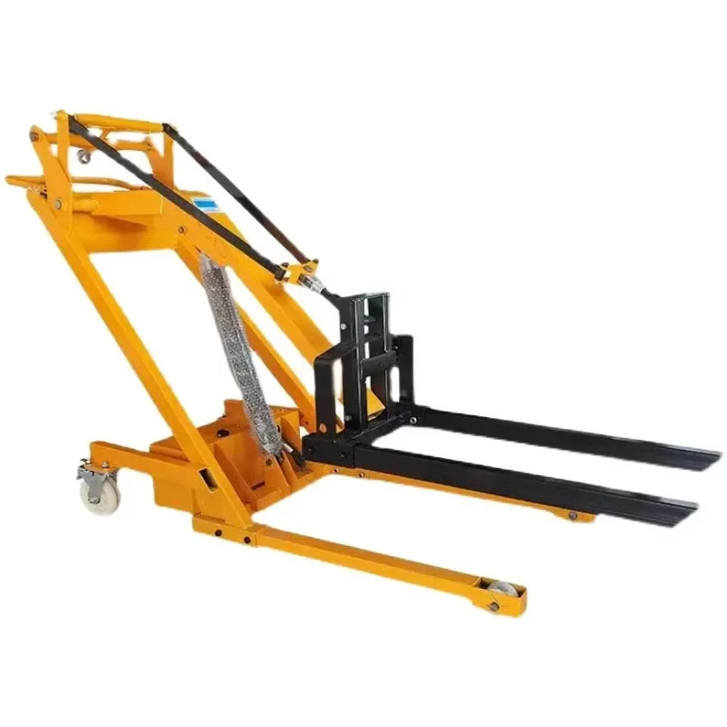 Mini Portable Electric Folk Lift with 24v Battery 500kg Pallet Loading Truck Folk Lift Electric Small Telescopic Fork Lift