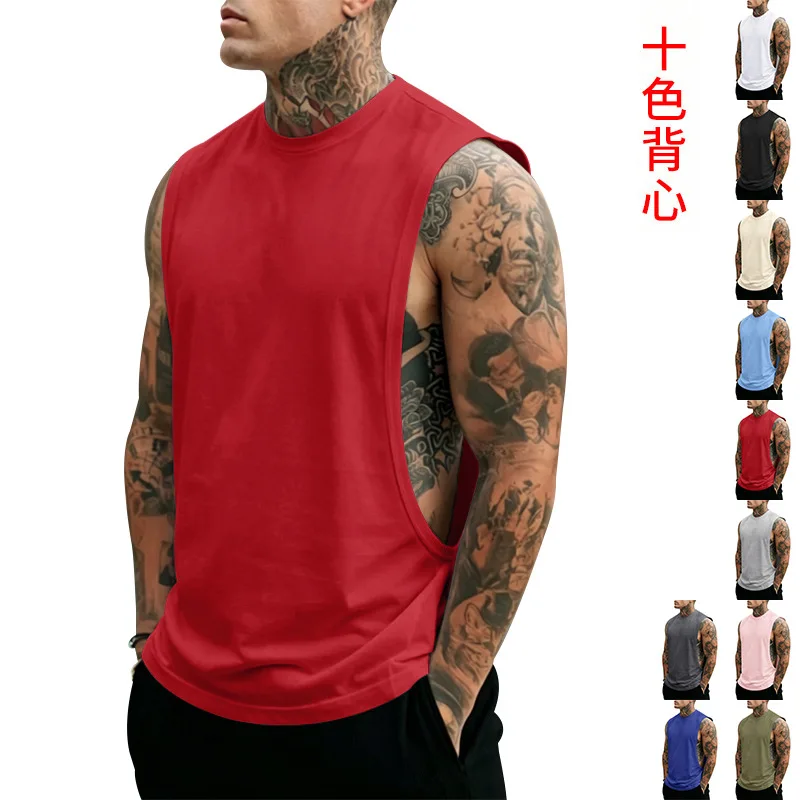 Summer Men's Loose Vest Fitness Sports Sleeveless Vest Men