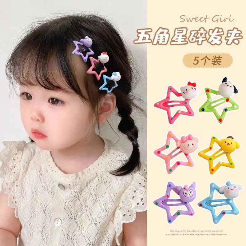 Cute Dopamine Hair Clips for Kids and Students Star-Shaped BB Clips and Border Clips for Sweet and Lovely Hairstyle