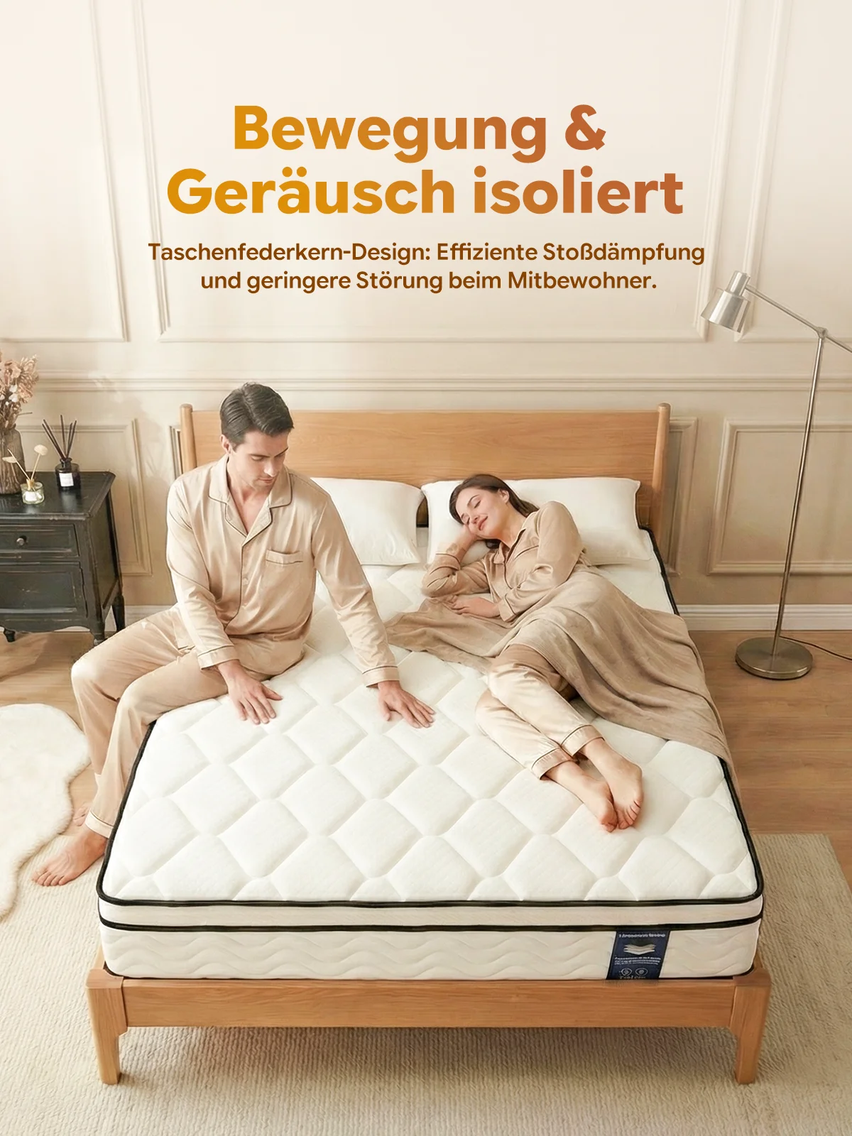 CD02 90/140/160/180x200cm Pocketveringmatras 25cm H3 - 7 zones met diatomeeënschuim & orthopedische ondersteuning - afbeelding 2