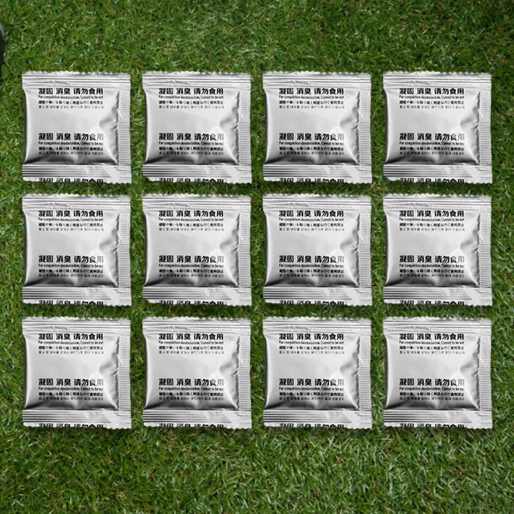 12Pcs Poo Powder Poo Gel Camping Toilet Chemicals Emergency Toilet Waste Treatment for Camping Toilet for Outdoor Camping Hiking
