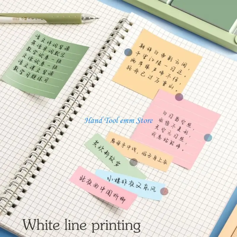 

H37F Notepads Classroom Essential Set Removable Adhesive Paper Pocket Sized