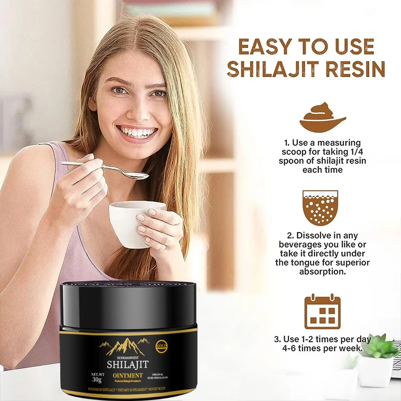 Oringnal Shilajit Resin,Natural Pure Himalayan Shilajit Resin Fulvic Acid,Supplement for Immune Health,85+ Trace Mineral 30g