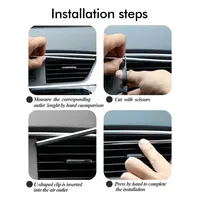 10Pcs 20cm Car Air Conditioner Outlet Decorative U Shape Moulding Trim Decor Strips Car Styling Car Door Edge Corner Protector 6