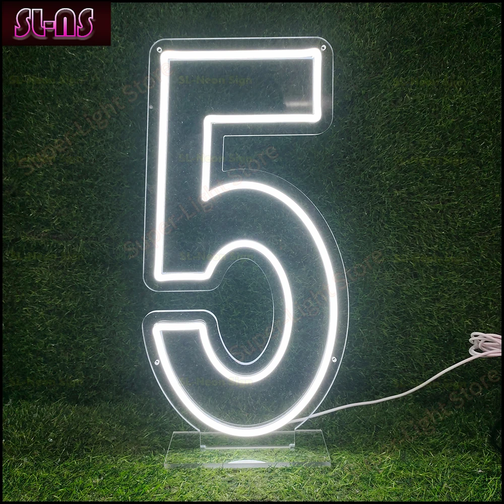 Big RGB Light 90cm LED Number Neon Sign Birthday Decor Light Up Signs for Party  Decoration Numbers 1 Lamp Kids Birthday Gift