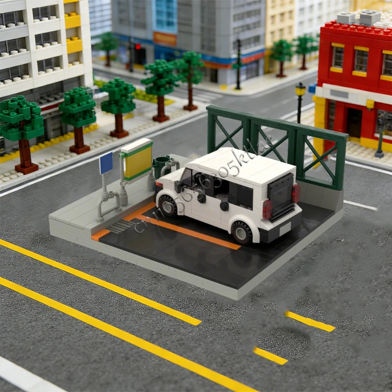 920 ELEMENTÓW Ulica z domami, postapokaliptyczny parking, scena postapokaliptyczna, MOC, możliwość personalizacji, modułowe budowanie, zabawka do samodzielnego montażu, prezent