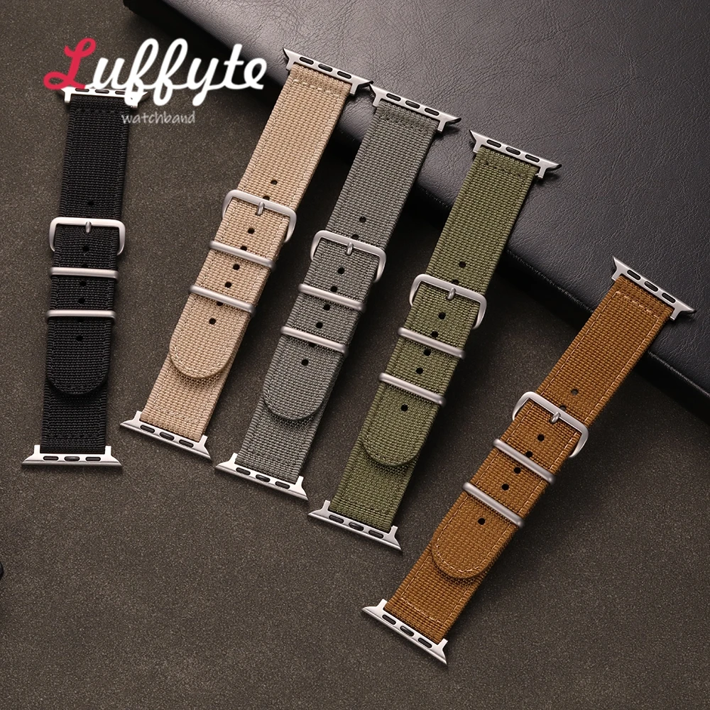 الرياضة معصمه النايلون ساعة الأشرطة ل iwatch 38/40/41/42/44/45/46/49 مللي متر عارضة الساعات لساعة أبل 1-10 الترا SE 2