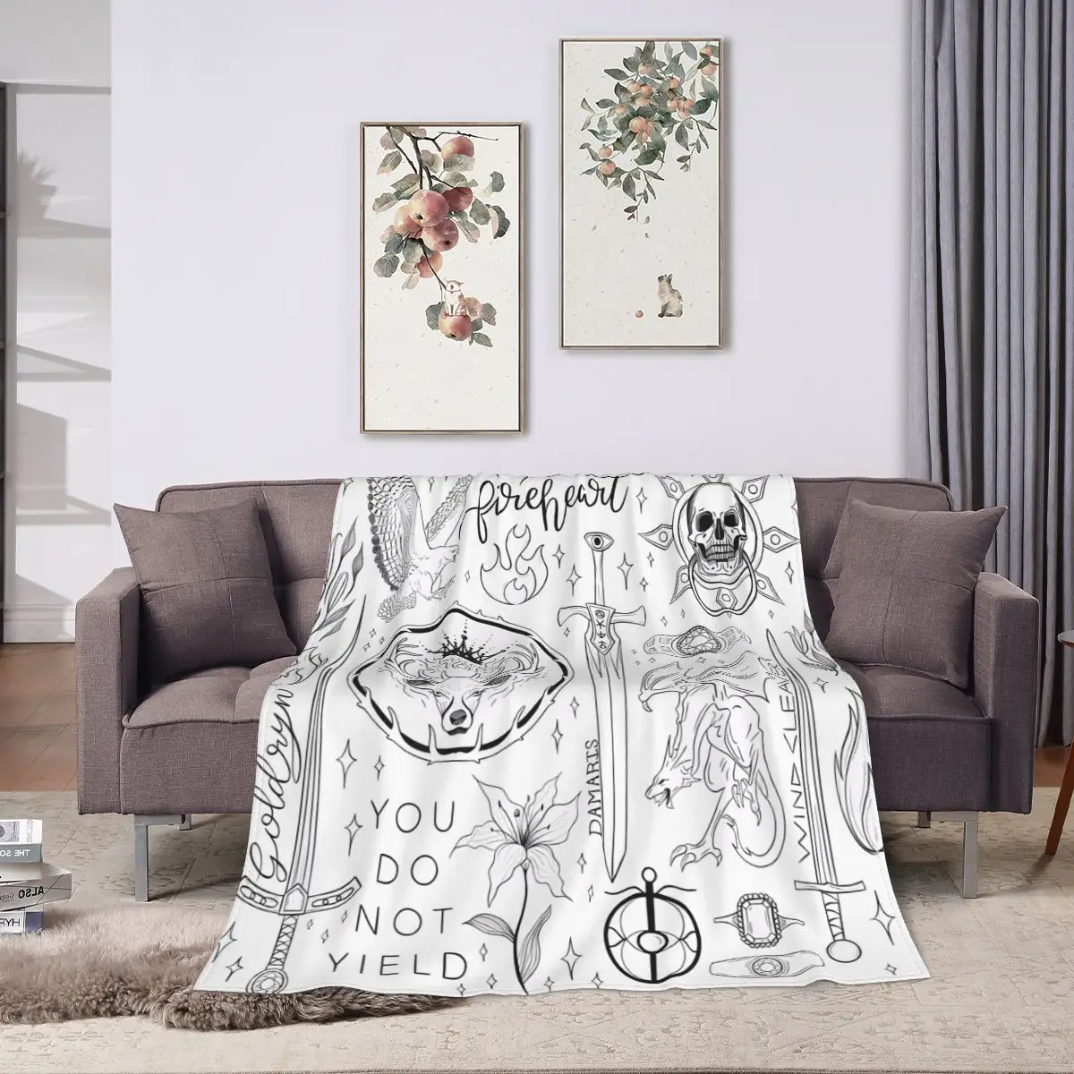 Throne Of Glass Object Flat Lay An Ultra-Soft Micro Fleece Blanket