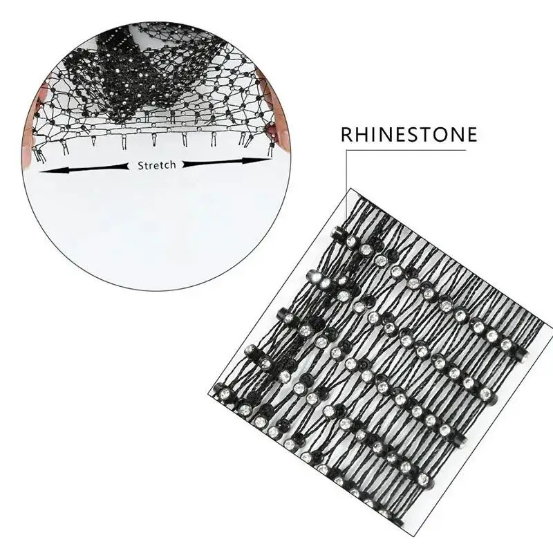 여성을위한 섹시한 메쉬 자르기 탑 여름 라인 석 패션 파티 비치 클럽 Fishnet Tank Hollow Out Backless Top