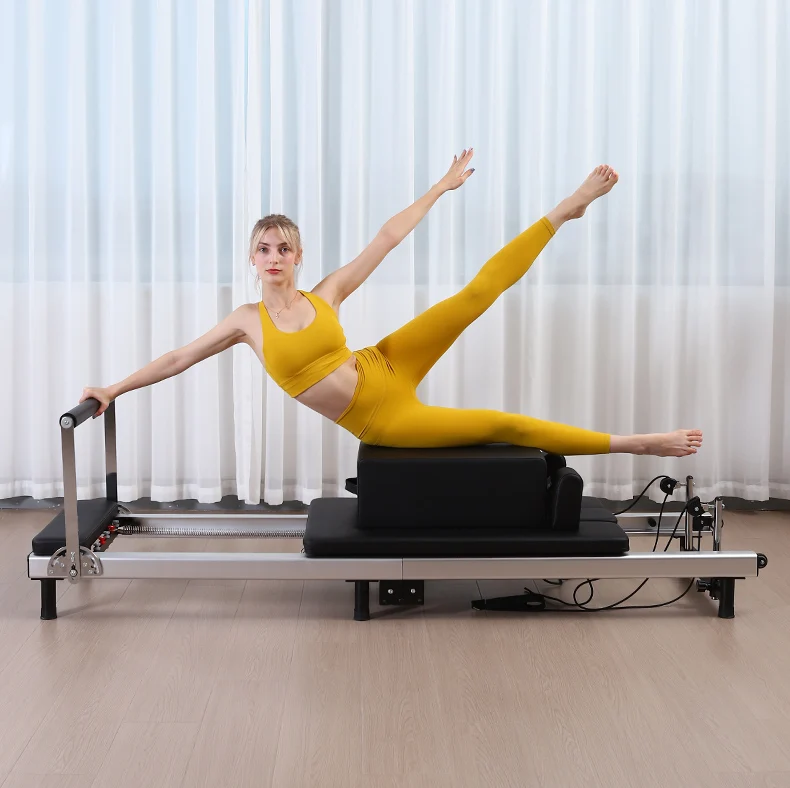 

High Quality Durable Adjustable Portable Multifunction Aluminum Folding Pilates Reformer Machine Eco-Friendly Professional
