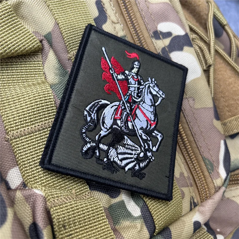 Parche táctico bordado Saint-Georges para ropa, insignia con velcro - imagen 2