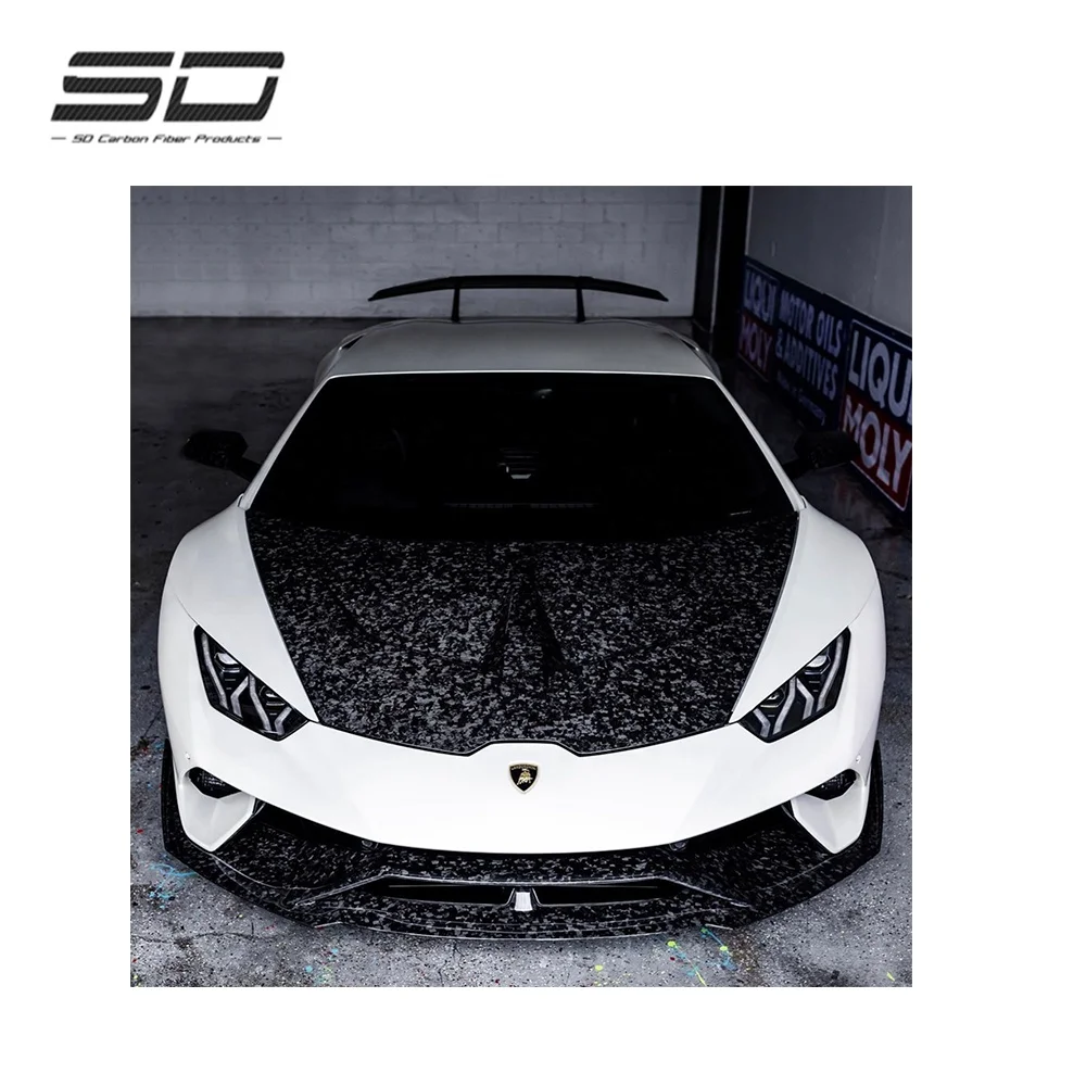 

1016 Style Dry Carbon Fiber Engine Hood For 2014-2018 Lamborghini Huracan Lp610 Lp580