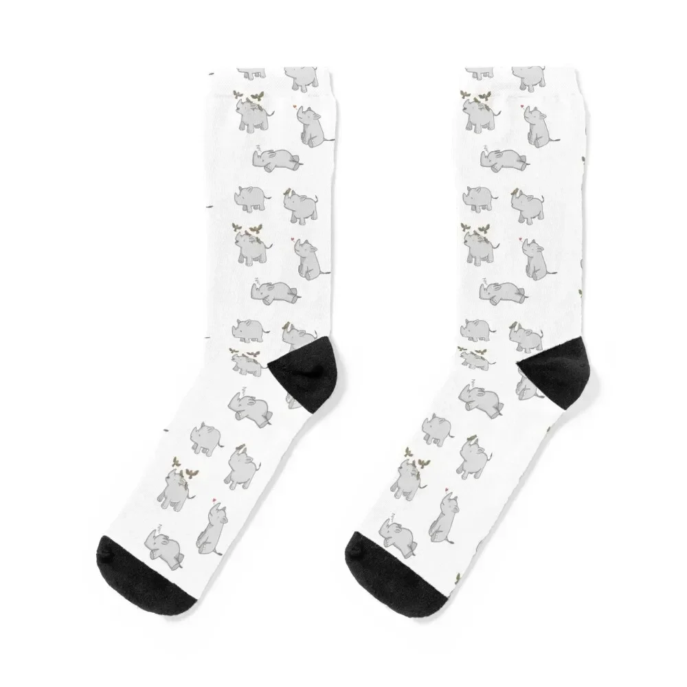 Little Rhino Pack Socks snow custom halloween Socks For Man Women's