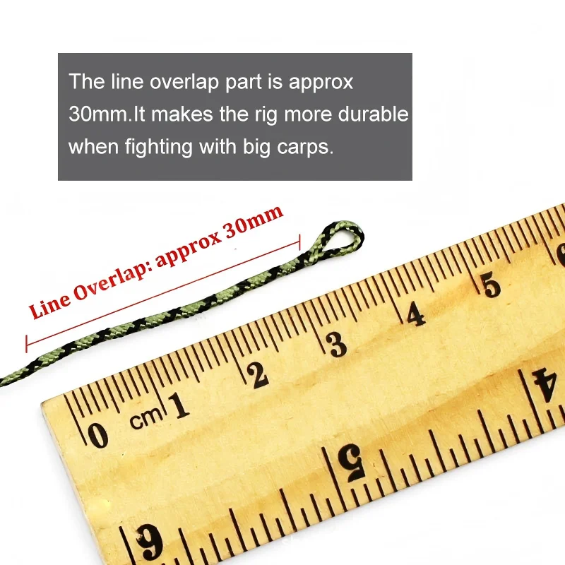 

1m Anti Tangle Ronnie Rig Helicopter Rig 2pcs/lot Durable Leader Line Freshwater Carp Fishing Tackle