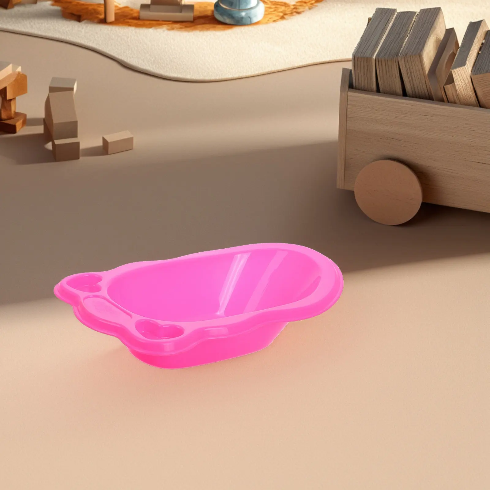 

Enhances Bath Time Fun Mini Bathtub Dollhouse Bathroom Decor Durable Plastic Construction Easy Cleaning Toy Tub