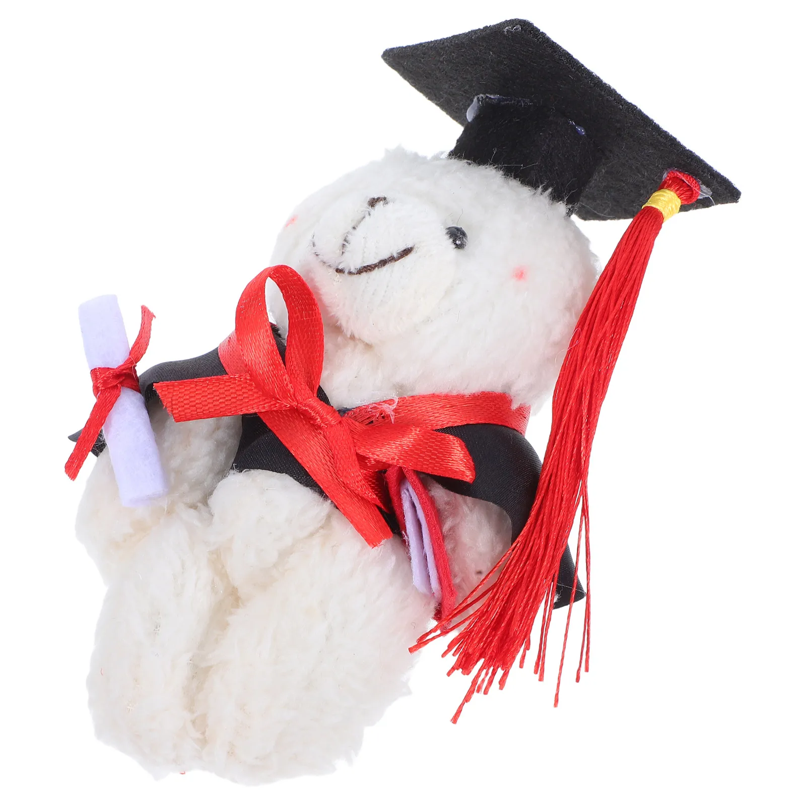 

Mini Graduation Bear Toy White Bulk Bears Decorative Animal Baby Shower Centerpiece Graduate Party Favor Stuffed Soft