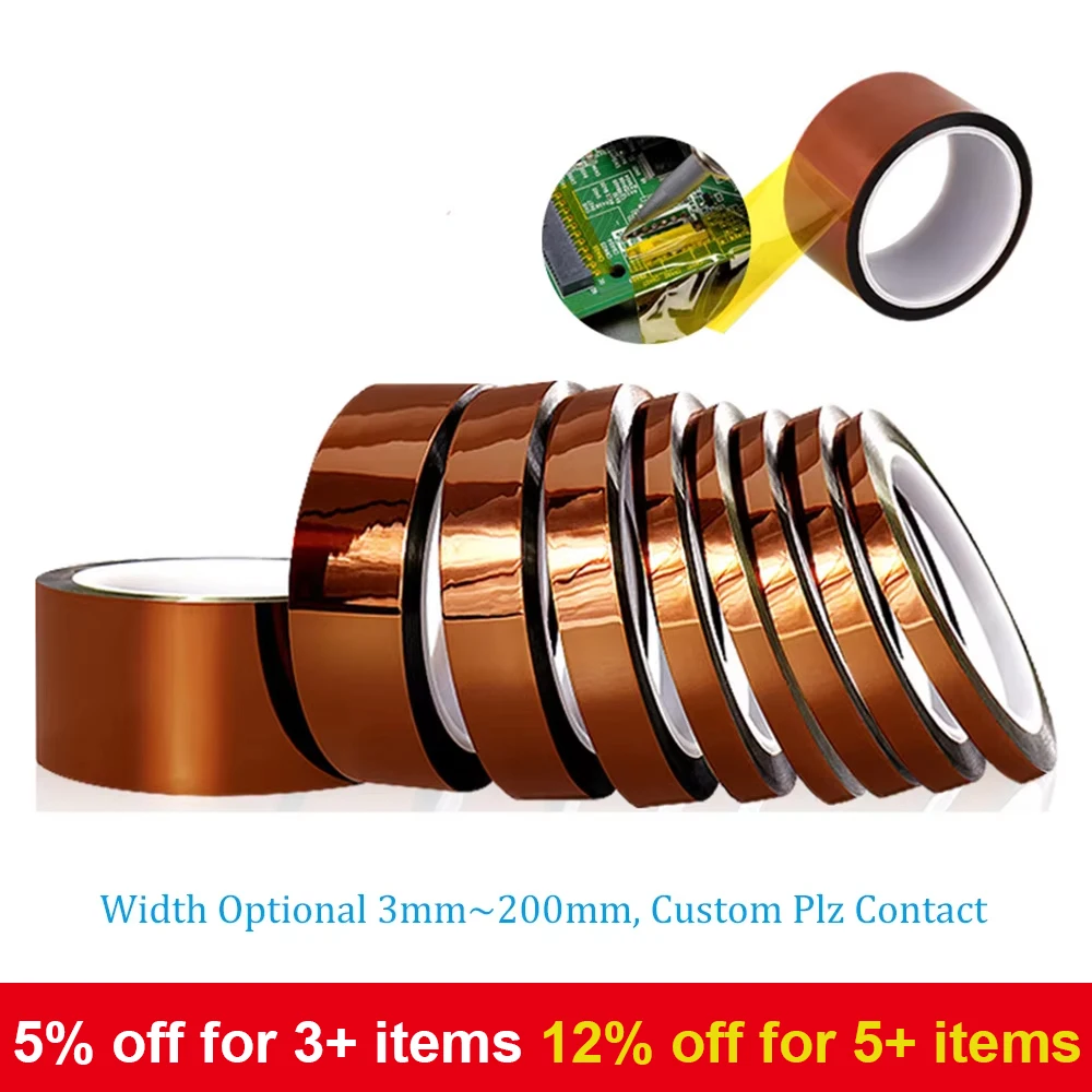 High Temperature Polyimide BGA Kapton tape Thermal Insulation Adhesive tape Electrical Industry 3D Printing Board Protection 33M