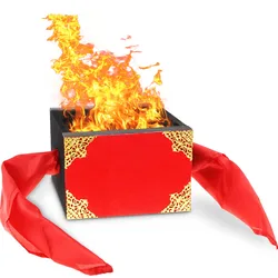 Silk Through The Fire/Fire Box -Magic Box Magie Professionnelle Illusion Magic Props For Professional Magicians Stage