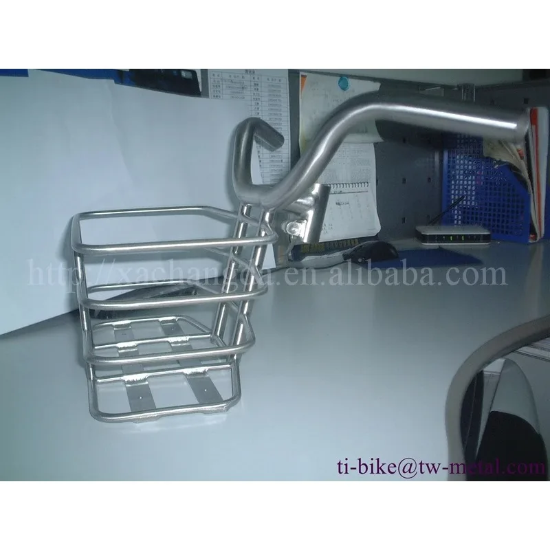 XACD Made Titanium Bicycle Front Rack Ti Bike Front Carrier Customized Bike Frame Basket /ti Bags Holder/ Ti Bicycle Parts view 2