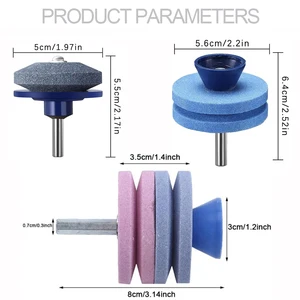 Black grass cutter sharpening stone used to sharpen metal knives grinding knob 8 MAIN SALES BOOKS - №7