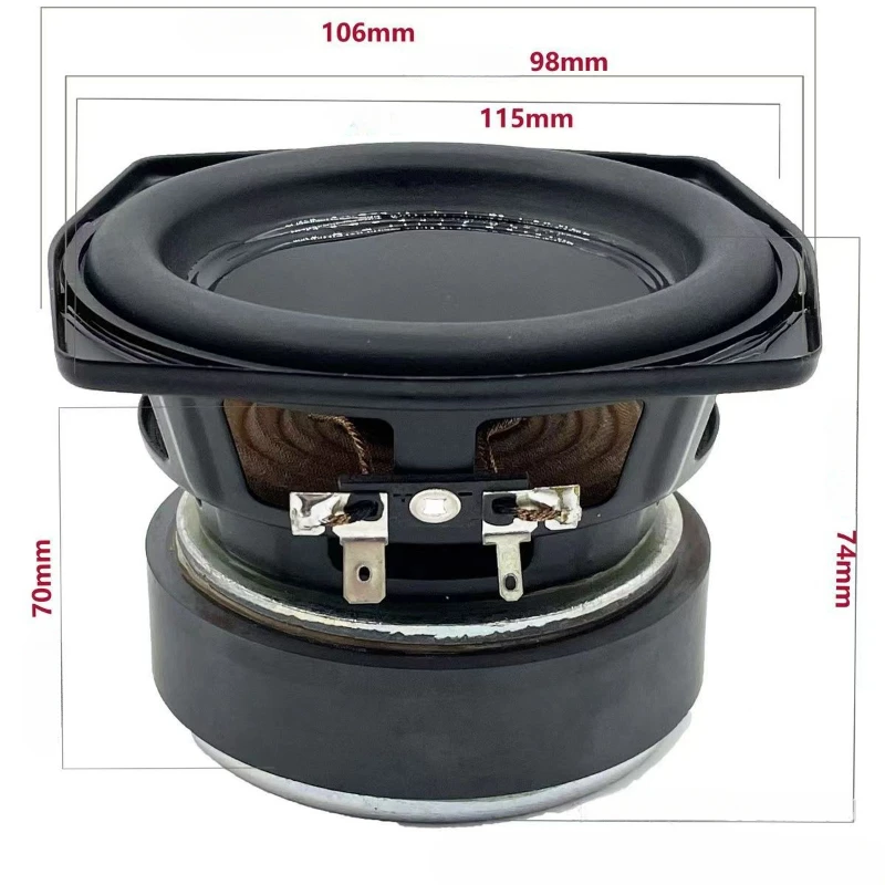 SOTAMIA 1Pcs 4 Inch Subwoofer 4 Ohm 40W Audio Speaker Super Bass Hifi Music Home Theater Bookshelf Loudspeaker for JBL Boombox2