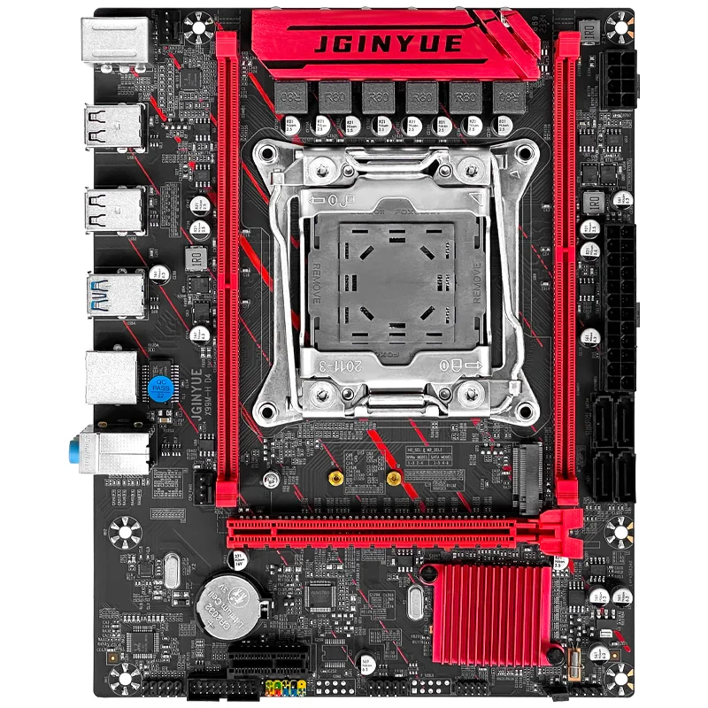 JGINYUE X99M-H Motherboard for E5 series CPU LGA2011-3 M-ATX DDR4 ECC RAM E5 2630/2650/2680 V4