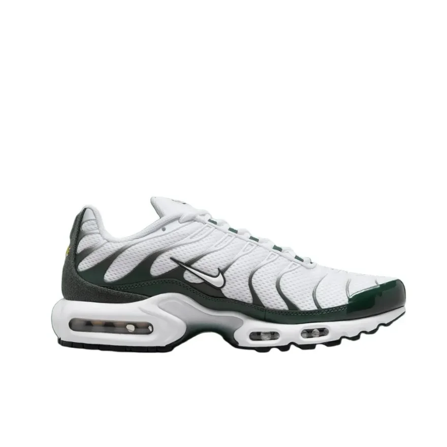 Nike White Air Max Plus TN Men's Classic Low Top Casual Running Shoes Comfortable Shock Absorption Sneakers