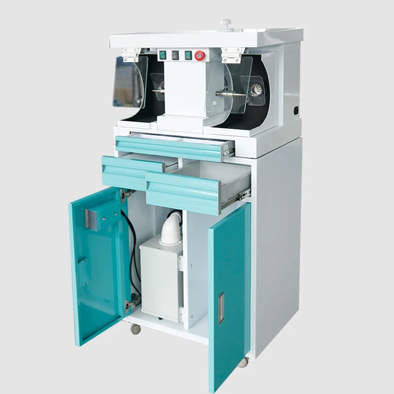 

Vertical den tal Laboratory Polishing Grinding Machine Lathe with Vacuum Cleaner System