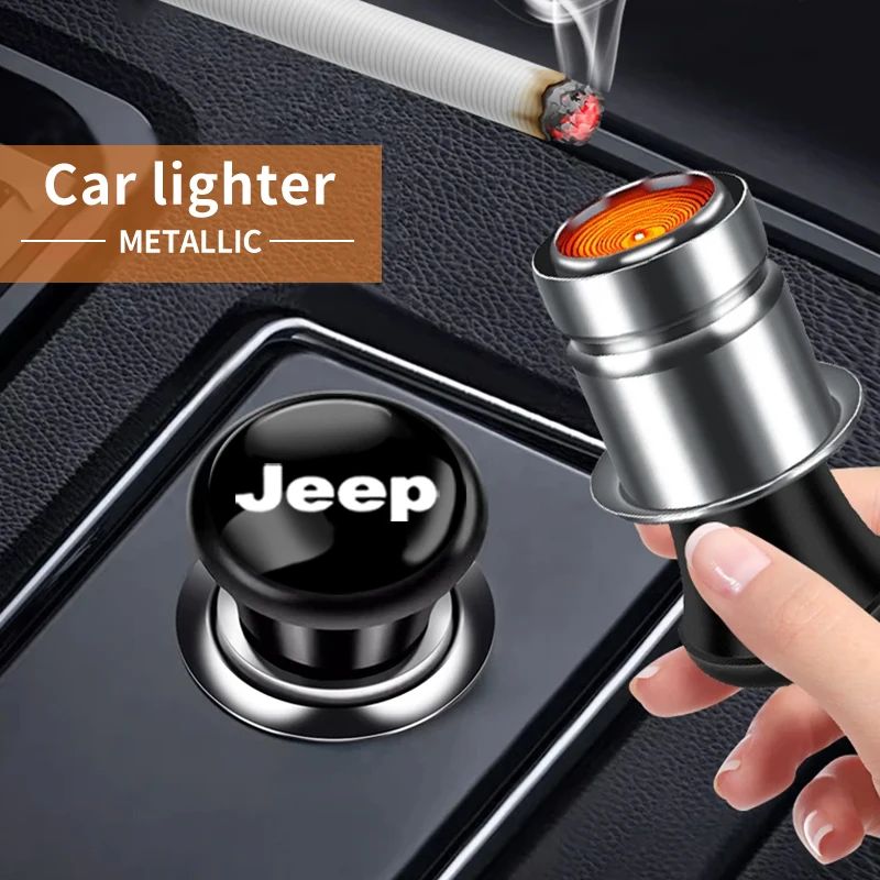 

1Pcs Car Cigarette Lighter Plug Adapter Portable Power Outlet Car Styling for Jeep Renegade Grand Cherokee Xj Jl Patriot Compass