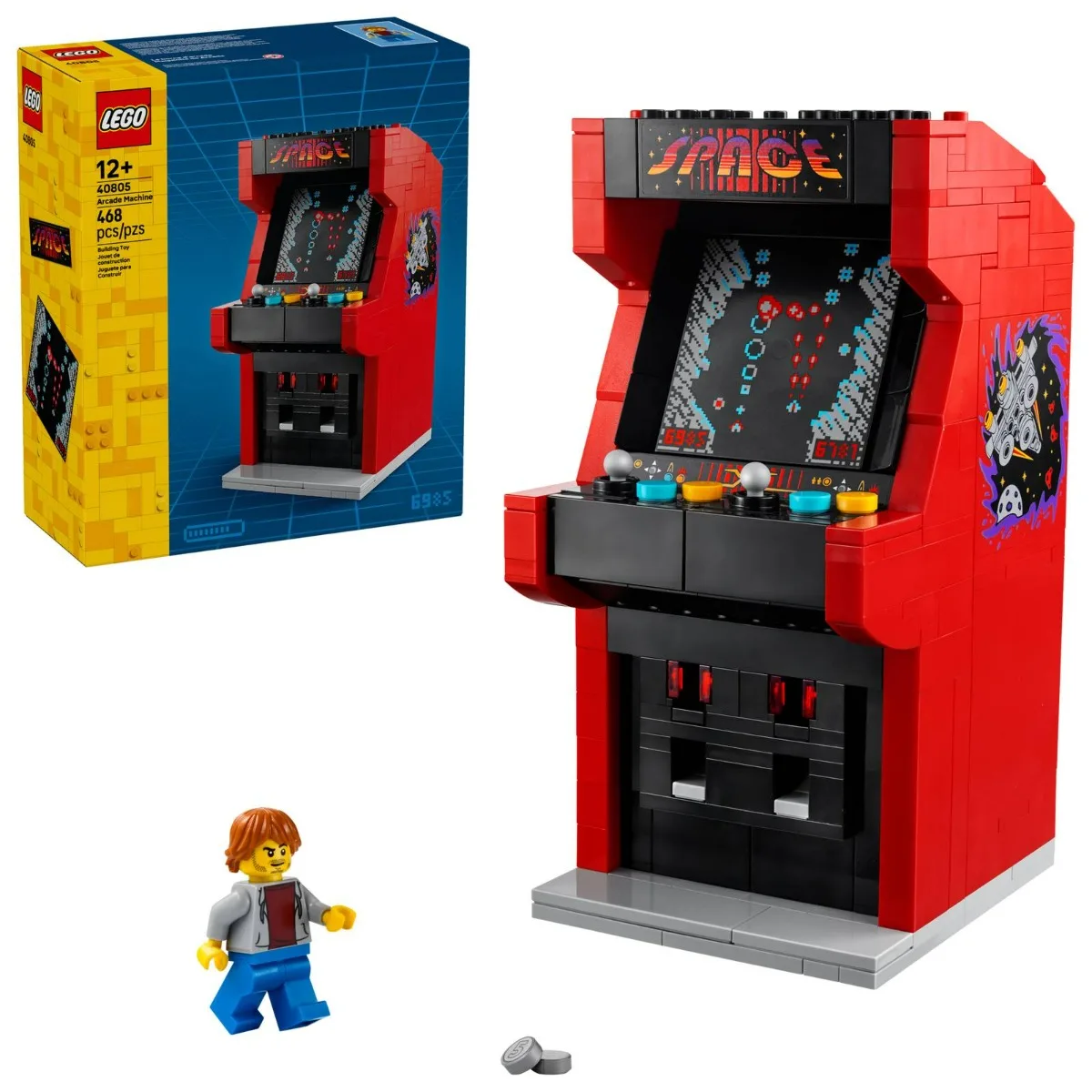 

LEGO® Arcade Machine (40805) LEGO minifigure Retro Gaming for Kids Aged 12+ Adult Fans 468 Pieces Birthday Christmas Gift