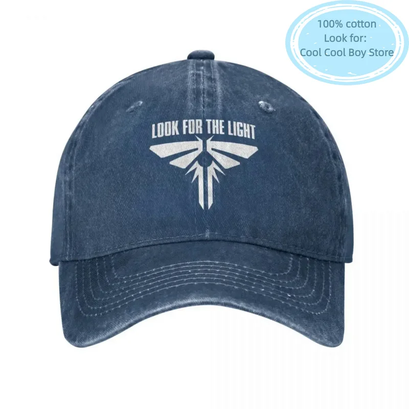 TLOU The Last Of Us Baseball Caps Classic Distressed Denim Look For The Light Firefly Logo Snapback Cap Unstructured Caps Hat