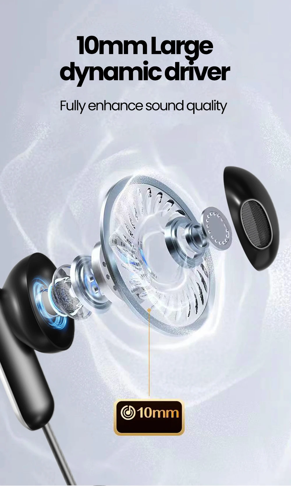 3.5mm/Type-C Wired Headphones Over Ear HiFi Call Wire Control Earphones With Mic Headsets For Cellphones Tablet Laptop Earbuds