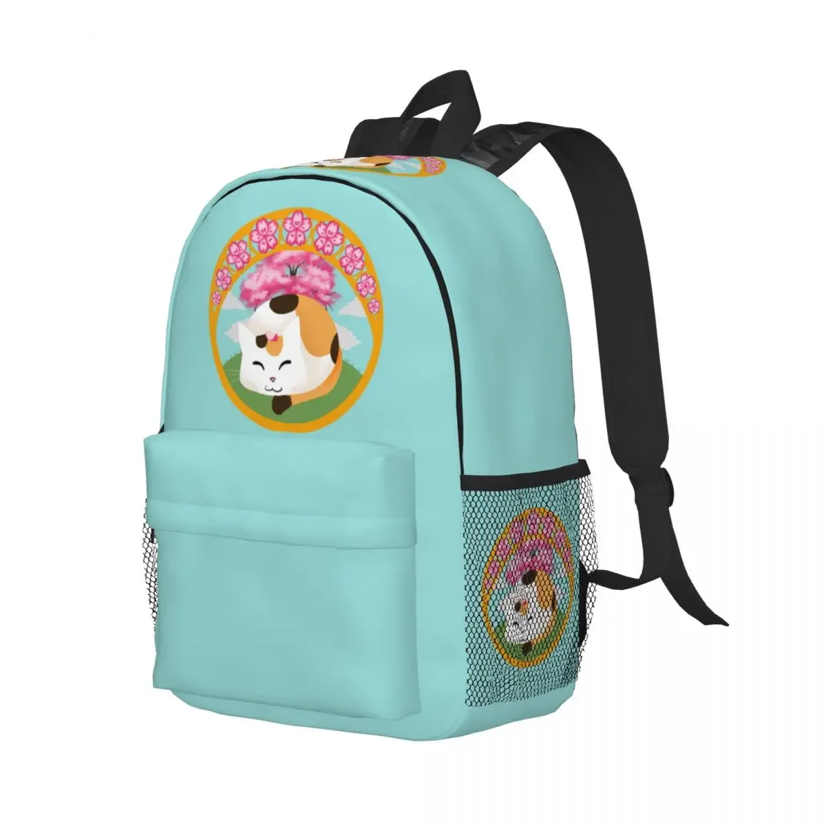 

Sakura Cat Backpack Student Boys Girls BookBag Kids School Bag Laptop Shoulder Bags for Men Women