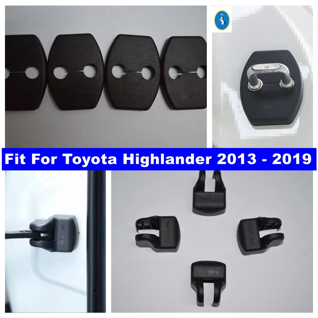 

Inner Door Stop Rust Waterproof & Lock Protector Cover Kit Fit For Toyota Highlander 2013 - 2019 Interior Accessories