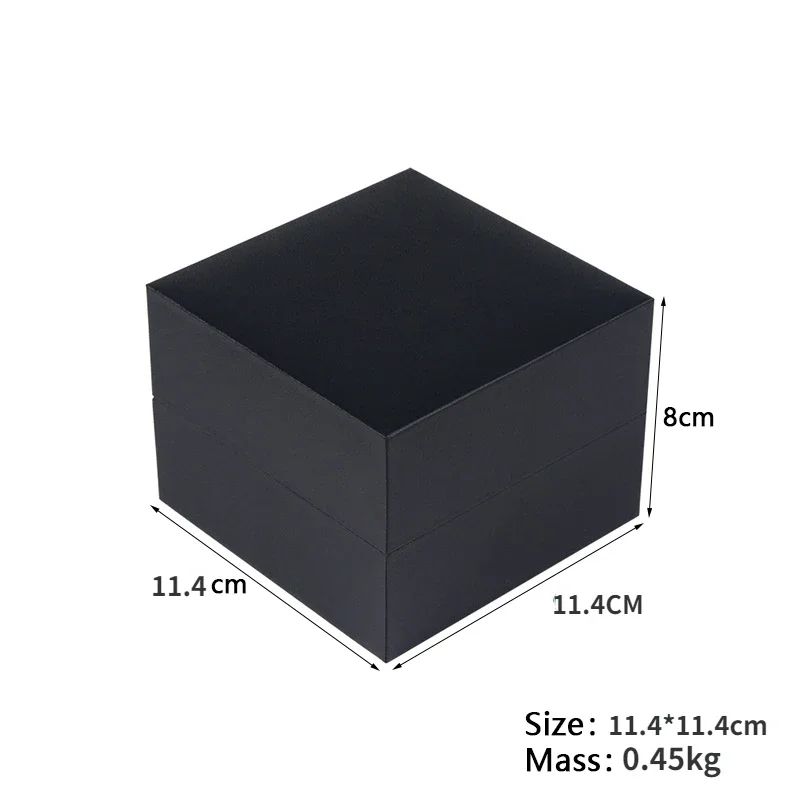 Black Matte Paint Watch Case Men Famous Watch Packing Box One Can Free Customizable Logo Storage Dustproof Display Organizer Box