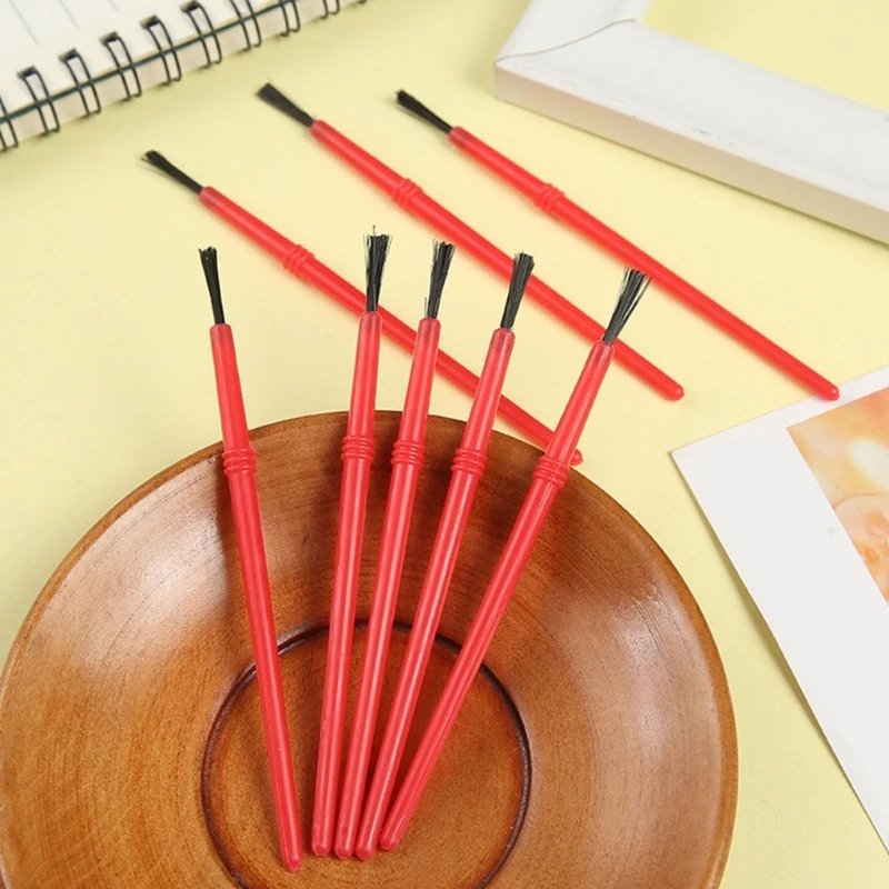 

50PCS Small Paint Brush for Oil Acrylics Watercolor Gouache Model Painting F19E