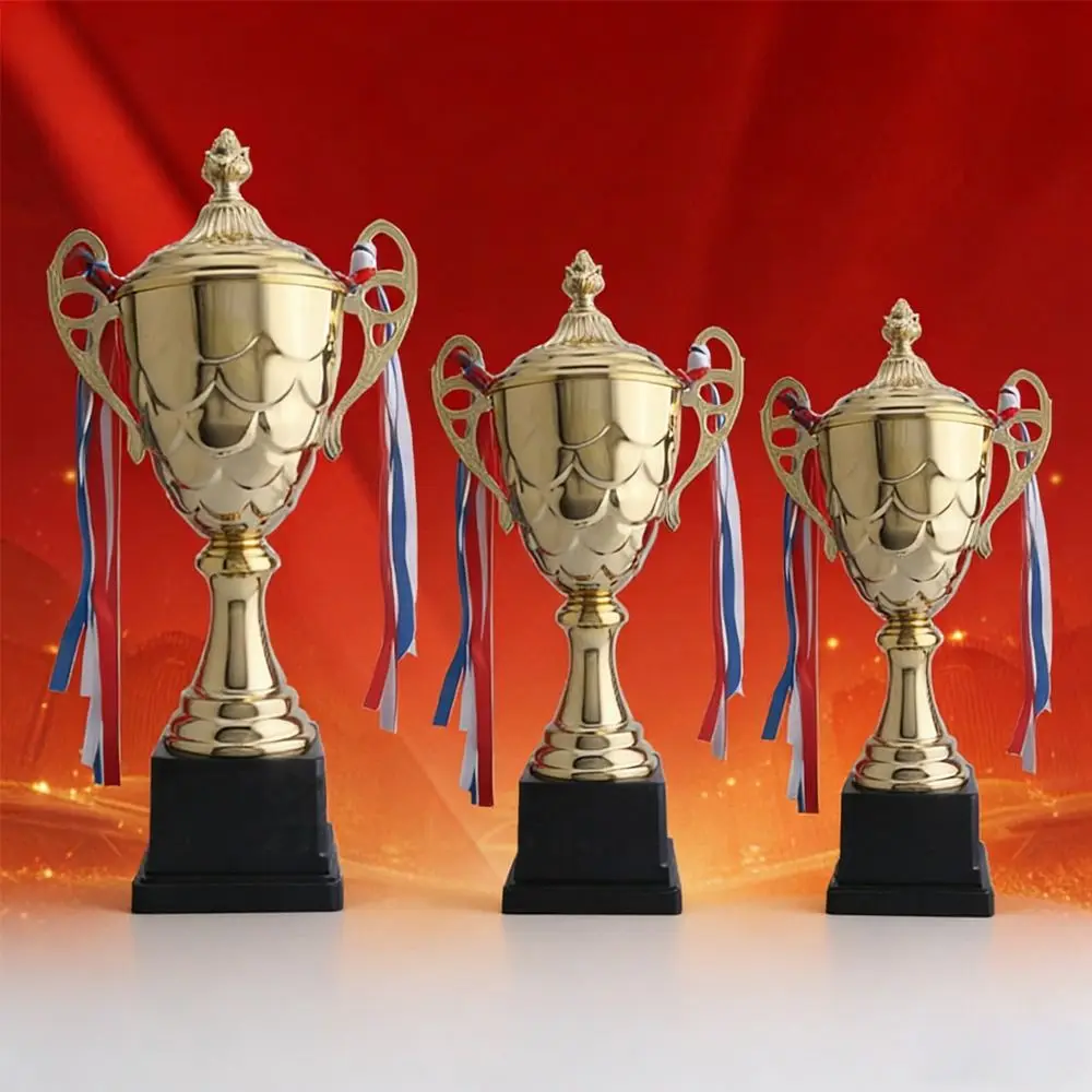 28/32/35/40/44/50cm Trophy Cup Metal Cup Plastic Sculpture Champion Trophy Customizable Covered Design Award Cup School Events
