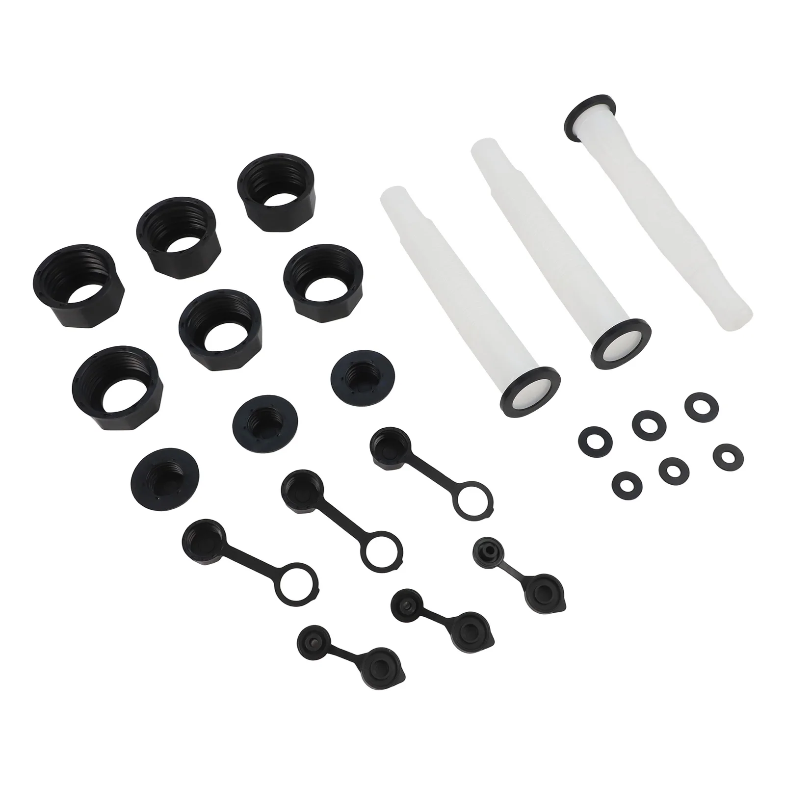 3 Pack ABS Gas Can Spout Replacement Kit With Vent Cap And Gasket For For Rubbermaid Kolpin Gott Fuel Container Nozzle Parts