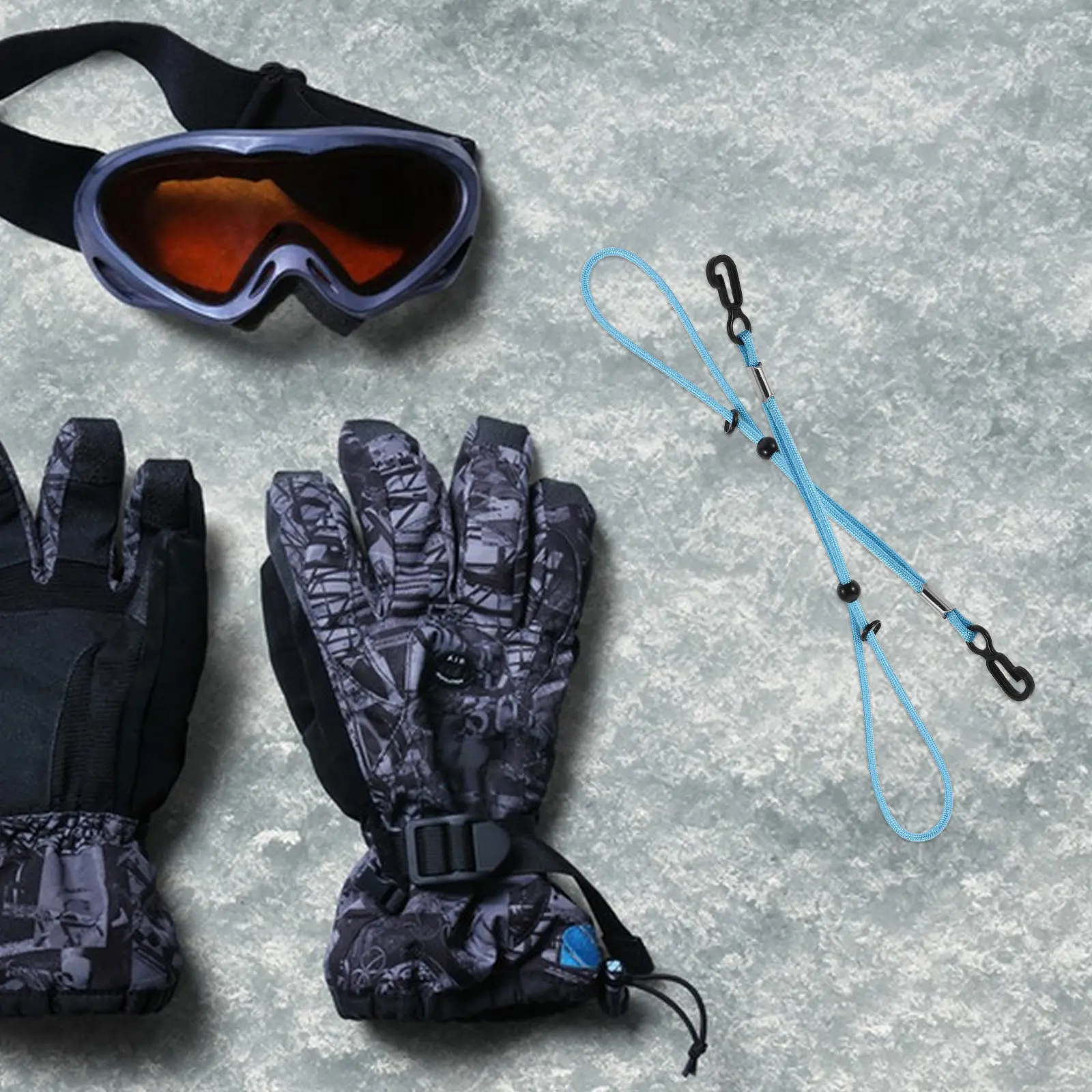 

1 Pair Adjustable Ski Glove Lanyards Elastic Wrist Leashes Winter Glove Straps Anti-Lost Rope Ski Accessories Outdoor
