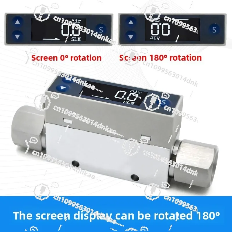 Digital Display High Precision TC5200 Thermal Gas Mass Flowmeter Air Nitrogen Oxide Helium Micro Gas Flow Meter