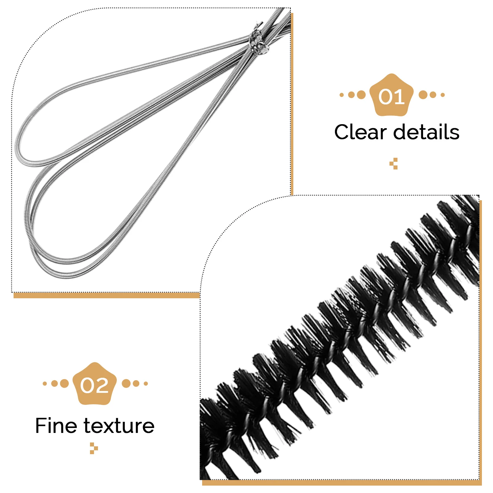 

Pipe Cleaning Brush Scrubbing for Cleaners Metal Fitting Brushes Small Household Set