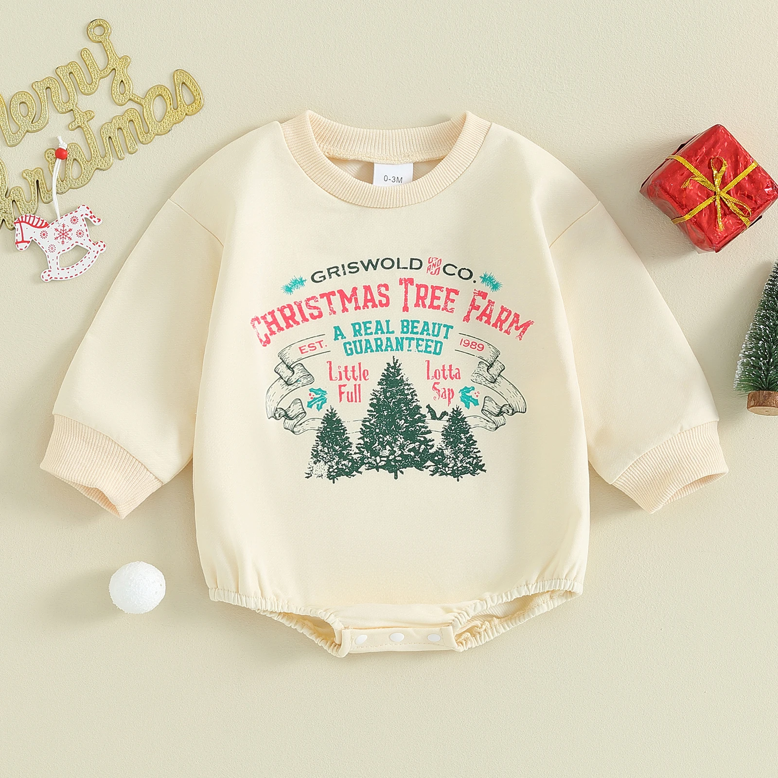 Baby Kids Christmas Romper Cute Tree/Star Letter Print Long Sleeve Sweatshirt Bodysuit Newborn Winter Cute Xmas Playsuit