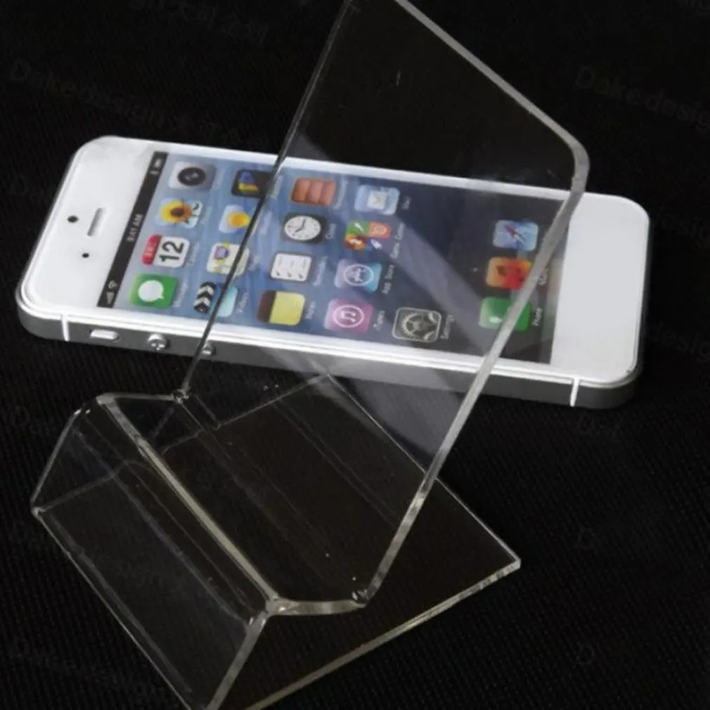 Hot Acrylic Mobile Phone Display Stand Business Card Rack Display Office Stationery Bracket Supplies Phone Holder Dropshipping