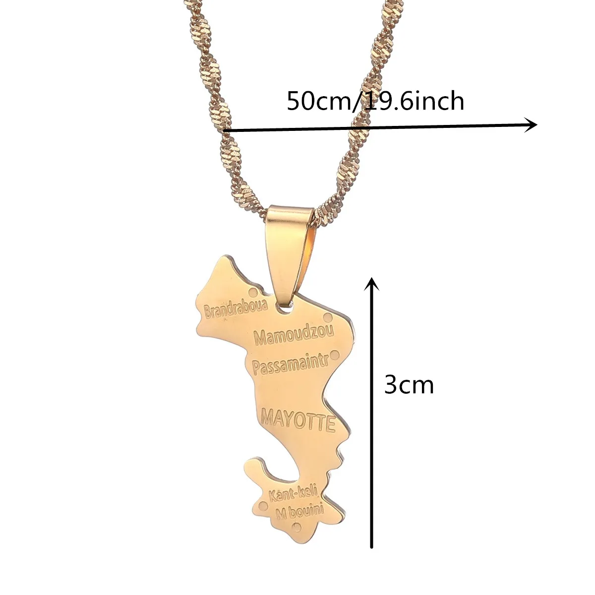 Mayotte Pendant Necklaces for Women Girls Mamoudzou Mahore Jewelry