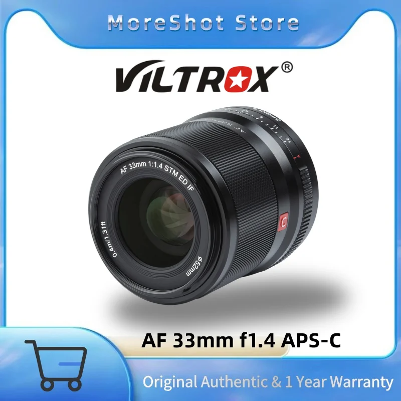 Viltrox 33mm F1.4 APS-C Autofocus AWide-angle Large Aperture Lens Black for Fujifilm X Fuji X X-T3 X-H1 X20 Sony E a7 Nikon Z