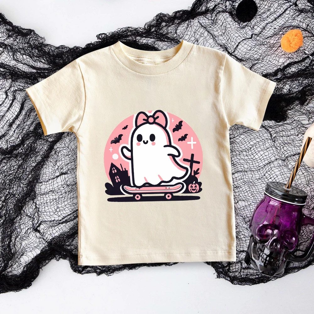 Cute Ghost Shirt Spooky Season Toddler & Youth Shirts Happy 